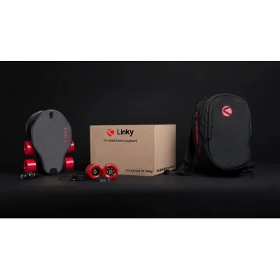 Linky Innovation Light Foldable Electric Skateboard with Remote - Black